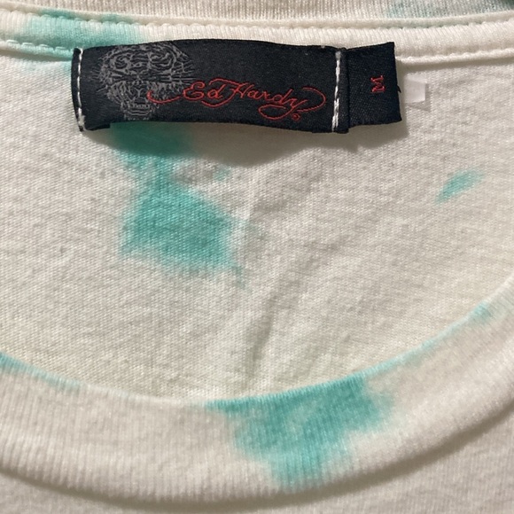 Ed Hardy 100% cotton Men’s tie dye Tshirt with yin yang - Picture 3 of 7